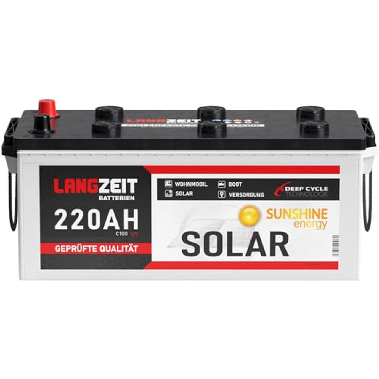 Solarbatterie 220Ah 12V Wohnmobil Boot Wohnwagen Camping