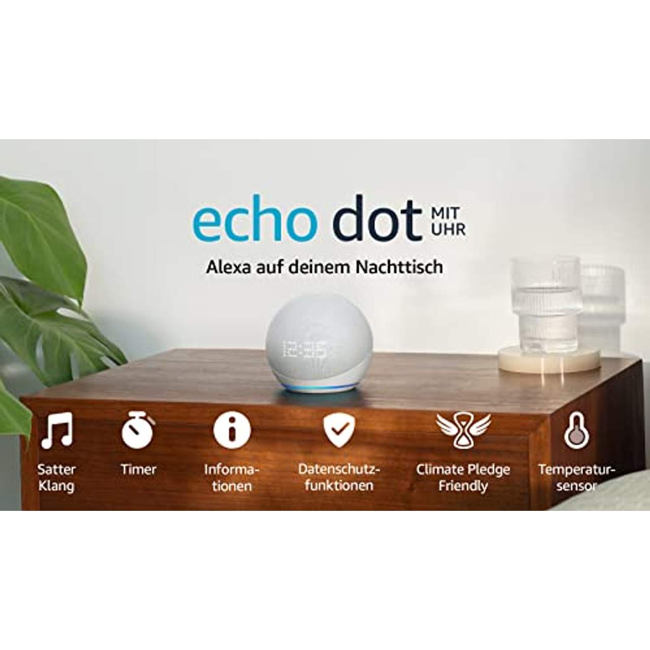 Amazon Echo Dot mit Uhr