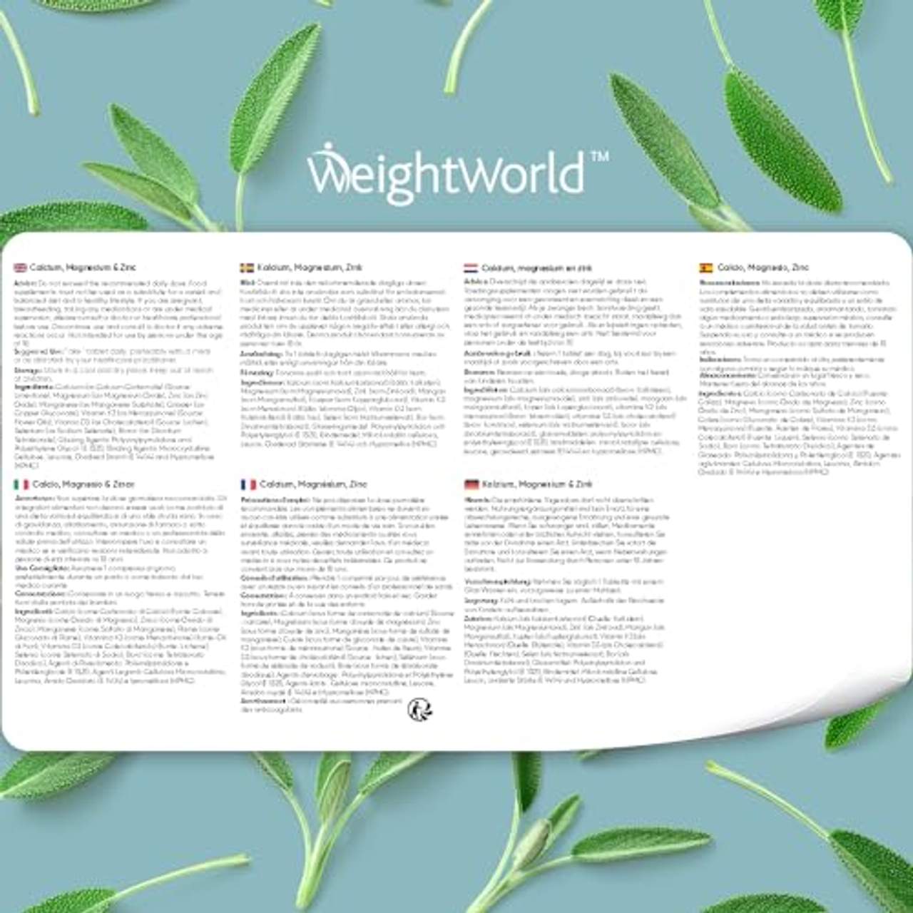WeightWorld Kalzium Magnesium & Zink