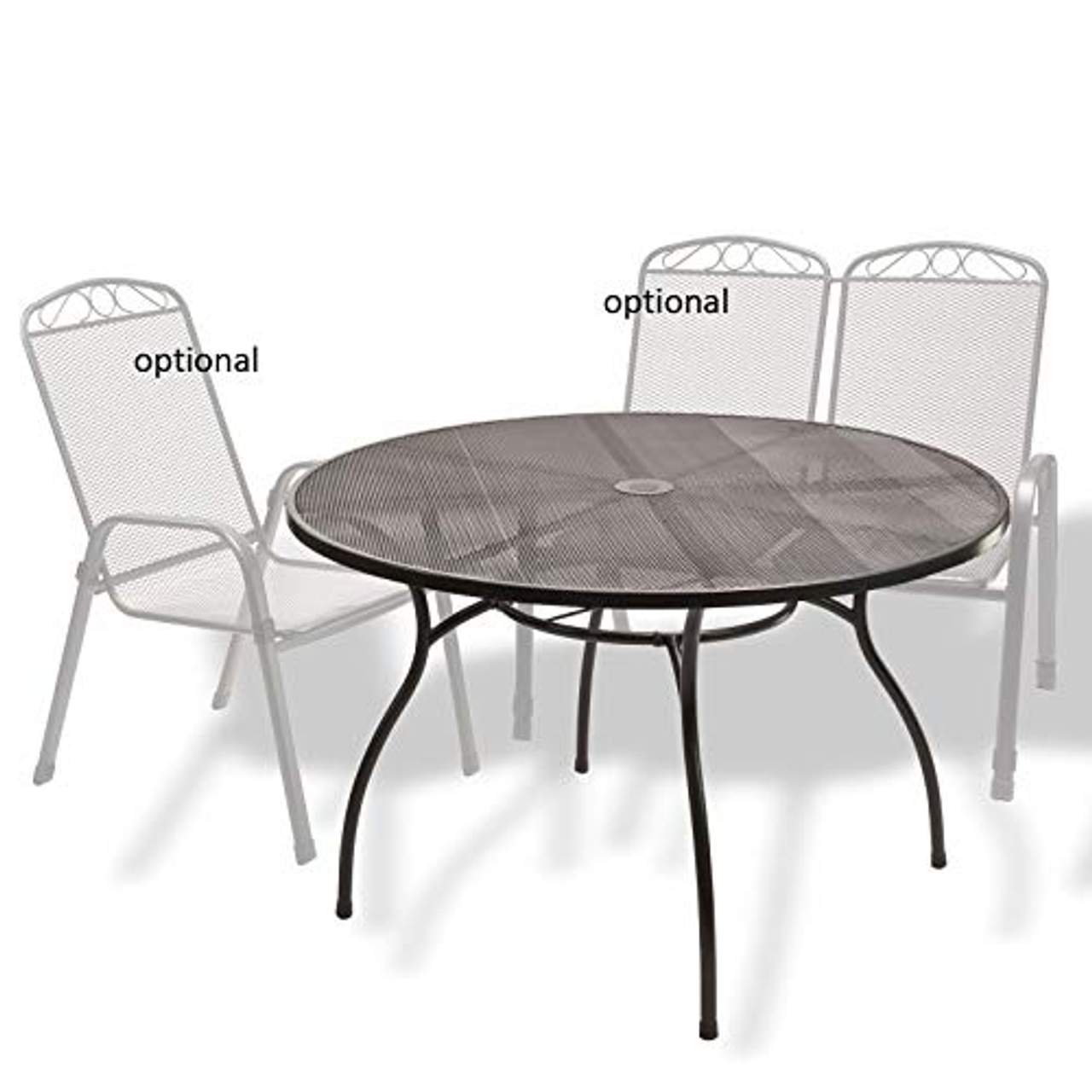 Streckmetalltisch Metalltisch Gartentisch Tisch rund"Las