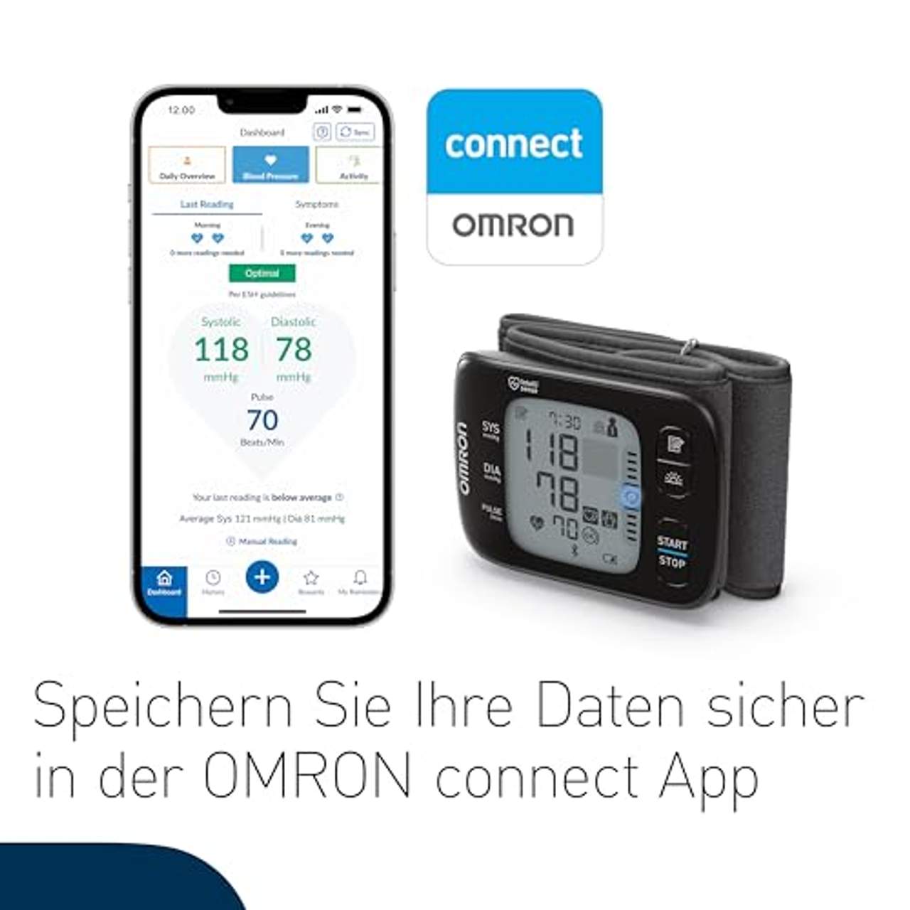 Omron RS7 Intelli IT Handgelenk-Blutdruckmessgerät