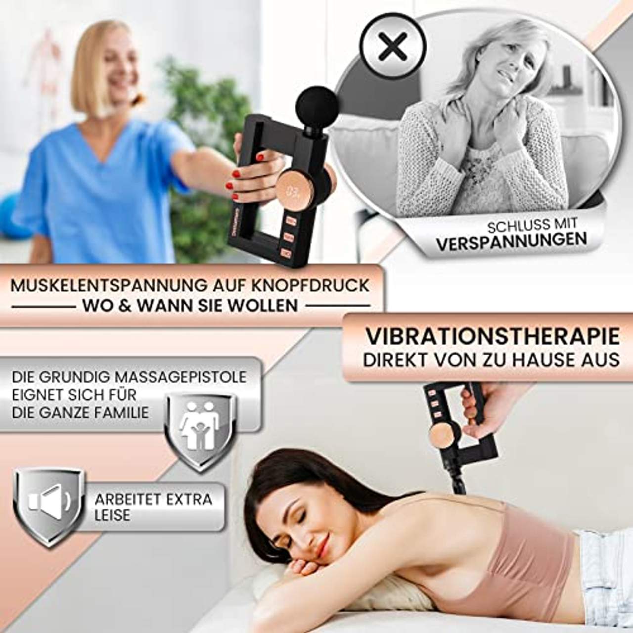 GRUNDIG Massagepistole Massagegerät mit Tiefenwärme