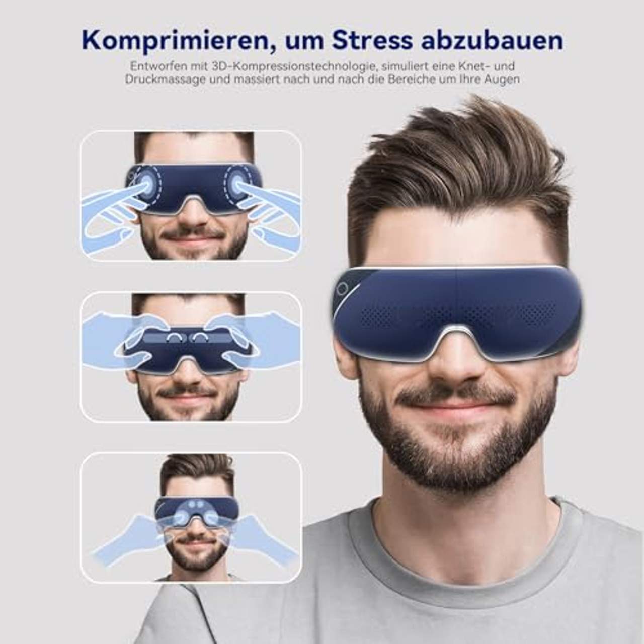 EEBBL Augenmassagegerät mit Wärme und Bluetooth-Musik kann trockene Augen