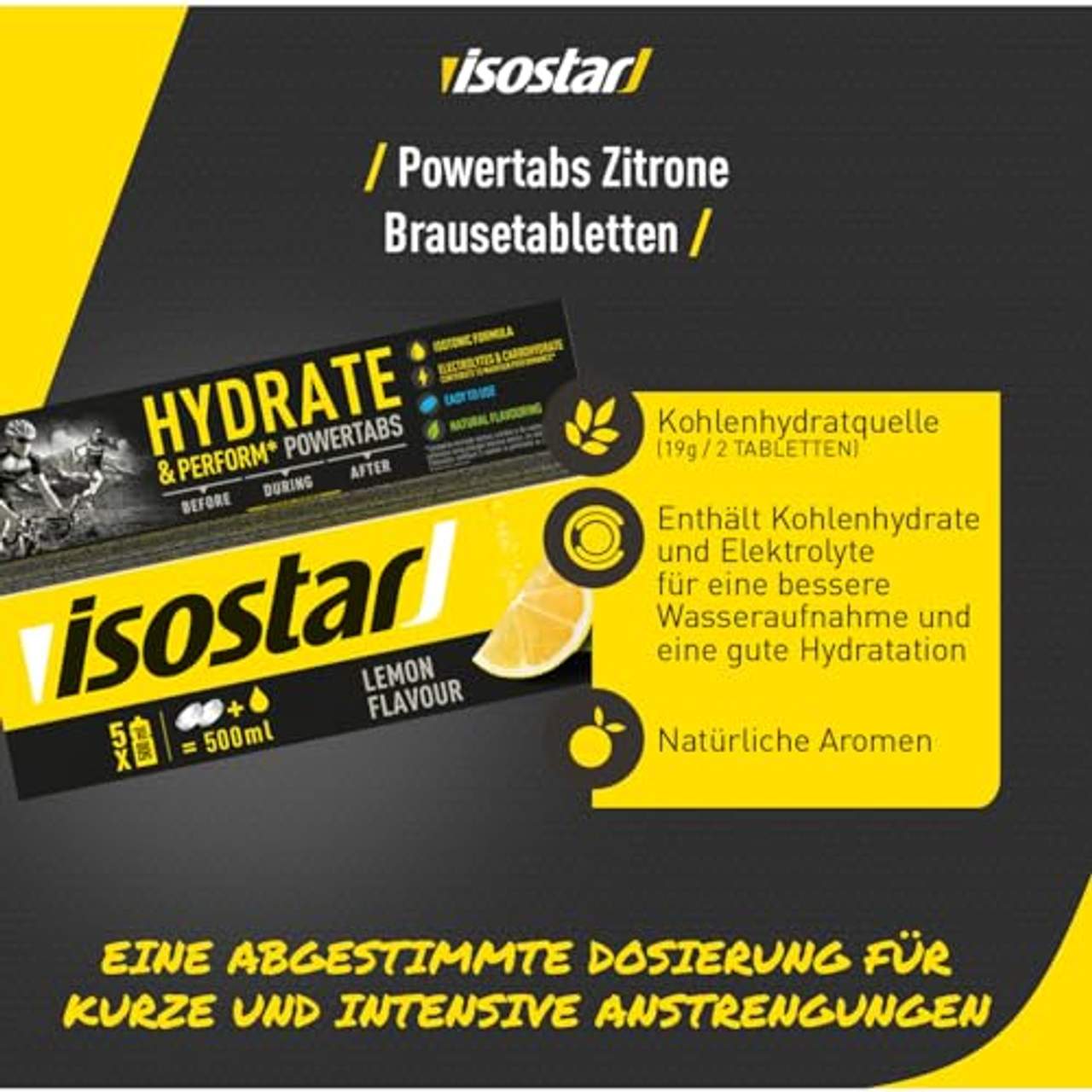 Isostar Powertabs Zitrone isotonisches Getränk