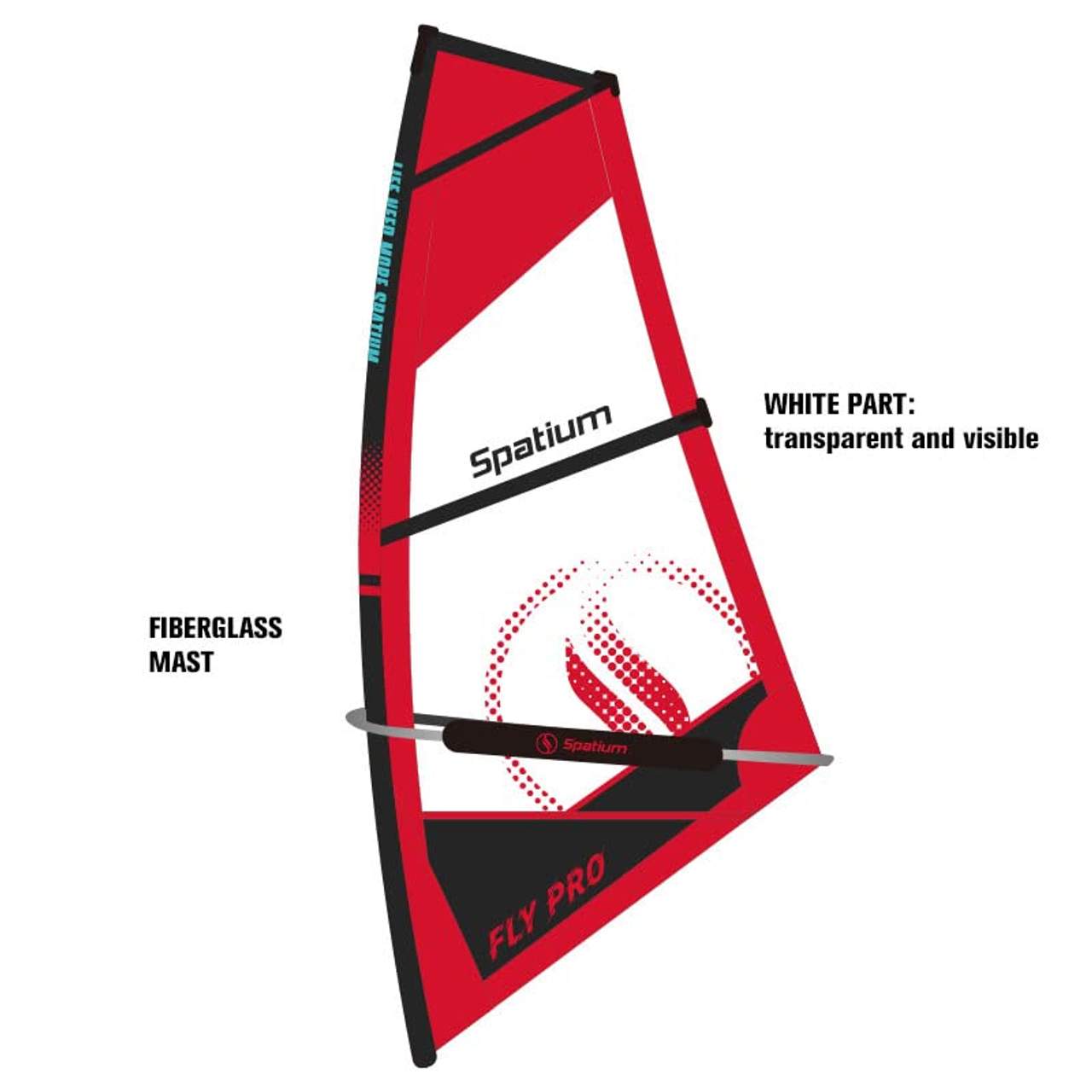 Spatium Windsurf Segel Professionelles aufblasbares Sup Paddle