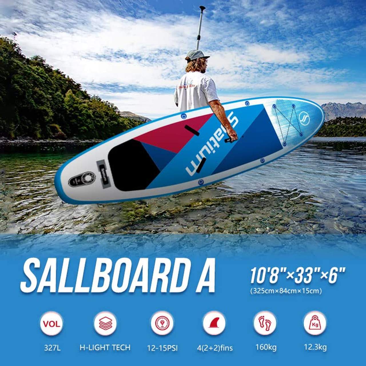 Spatium Windsurf Sail Professionelles aufblasbares Sup Paddle Board
