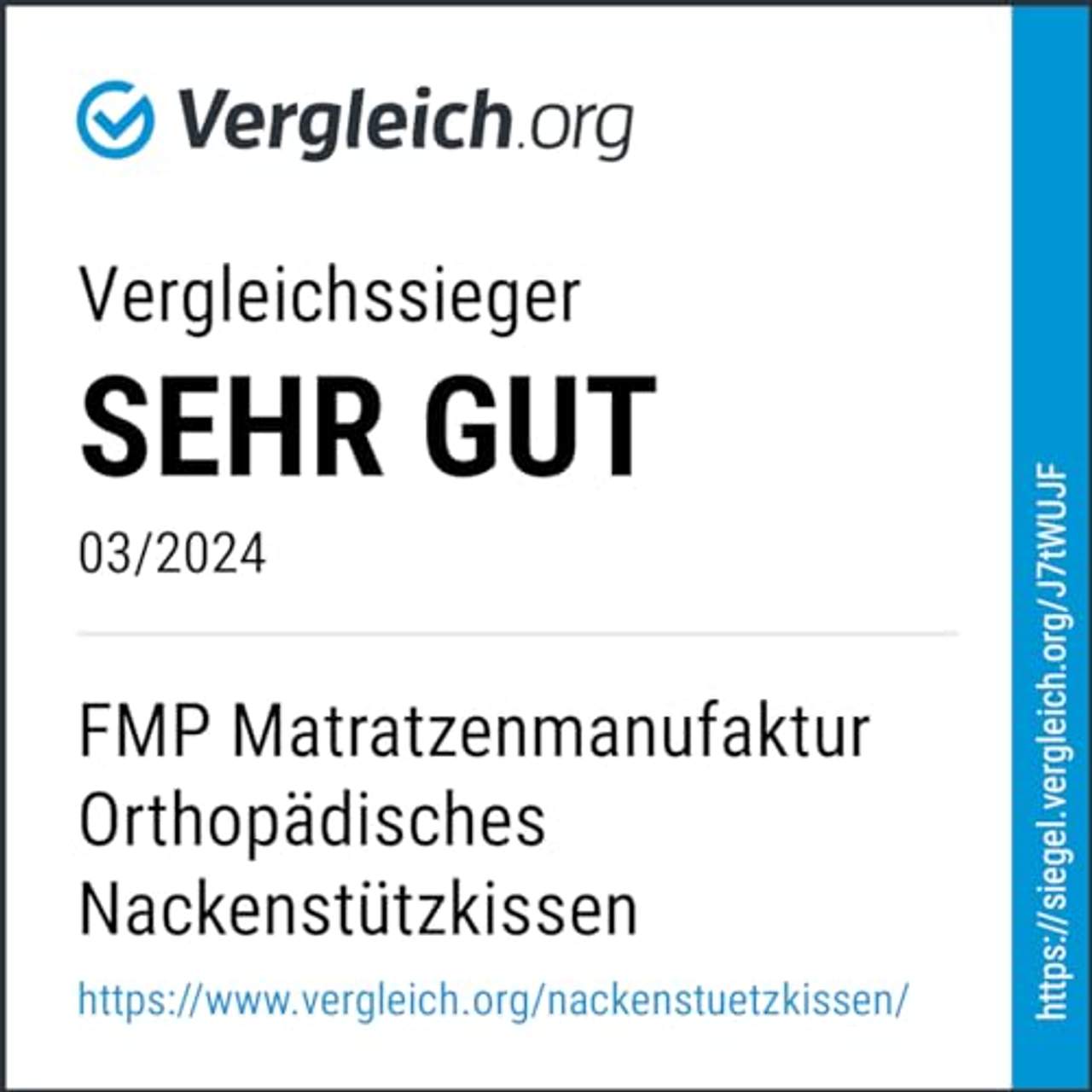 FMP Matratzenmanufaktur Orthopädisches Nackenstützkissen