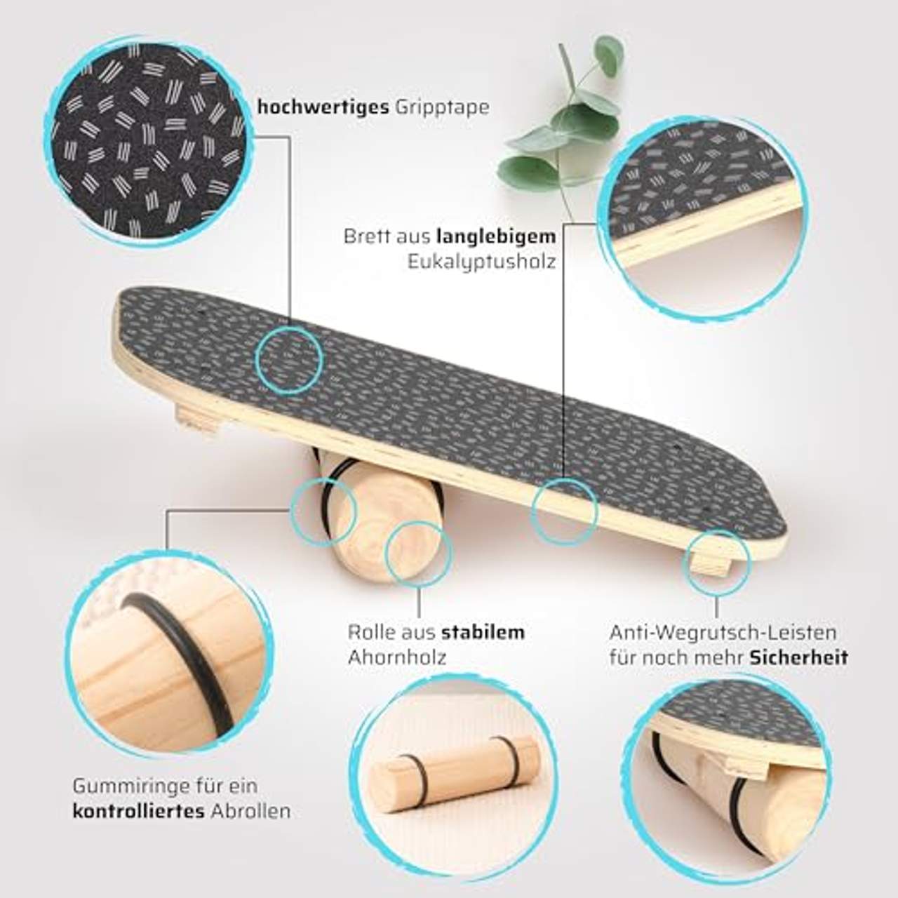 SportPlus Balance Board aus Holz