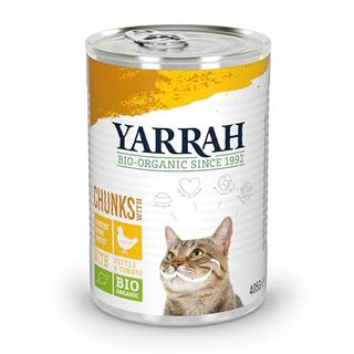 Yarrah Bio Katzenfutter Bröckchen Huhn 405g