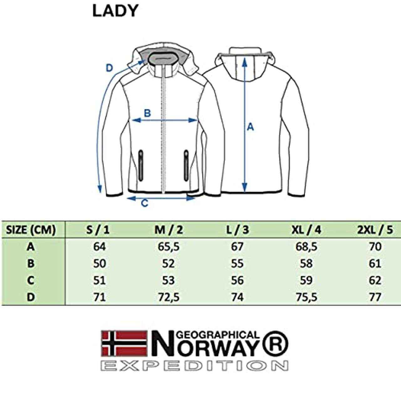 Geographical Norway Damen Softshell Funktions Outdoor Regen Jacke Sport