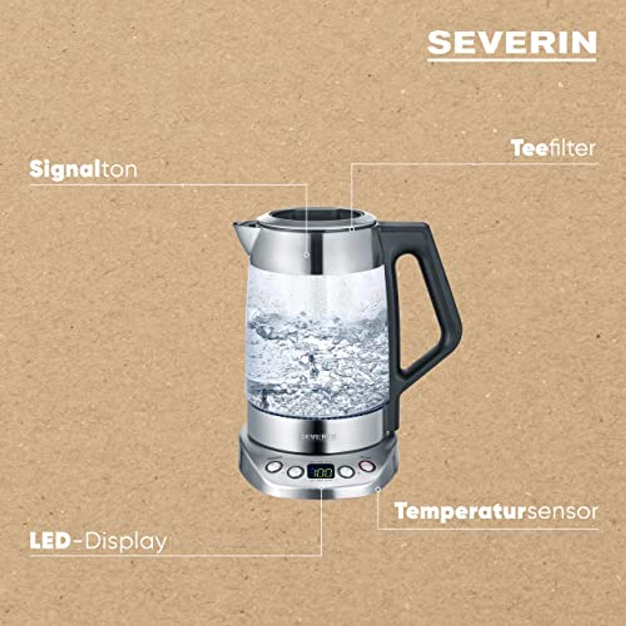 SEVERIN Glas-Tee- Wasserkocher Deluxe