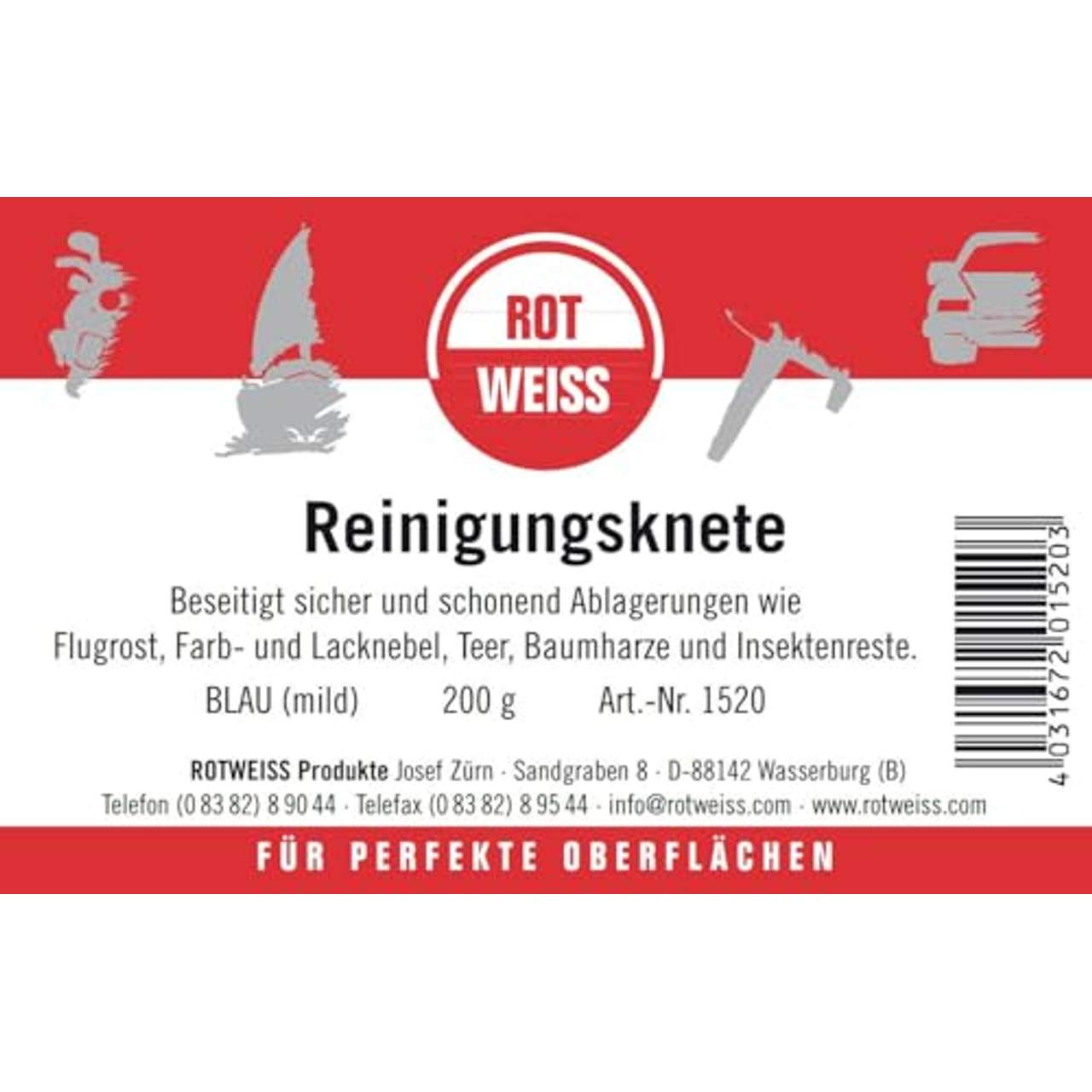 Rotweiss 1520 Reinigungsknete in Box 200g