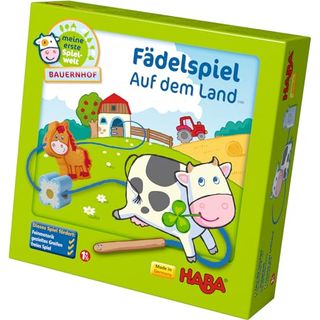 Haba 5580 Meine erste Spielwelt Bauernhof Fädelspiel auf dem Land