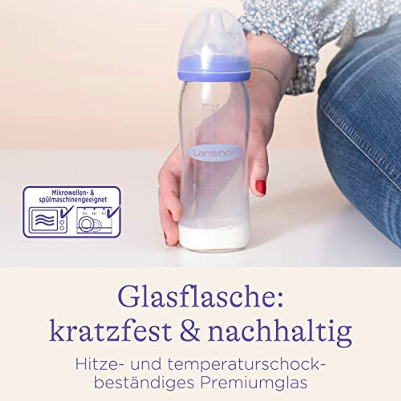 Lansinoh Glas Flaschenset Babyflaschen