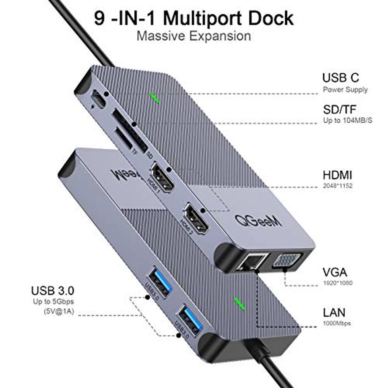 QGeeM USB Docking Station