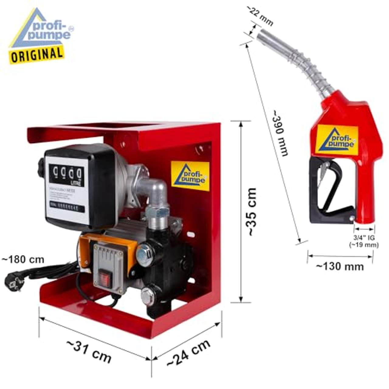 Dieselpumpe Heizölpumpe Biodiesel-Pumpe Umfüllpumpe Selbstansaugend Exelenz-2-230v-Pumpen-Set