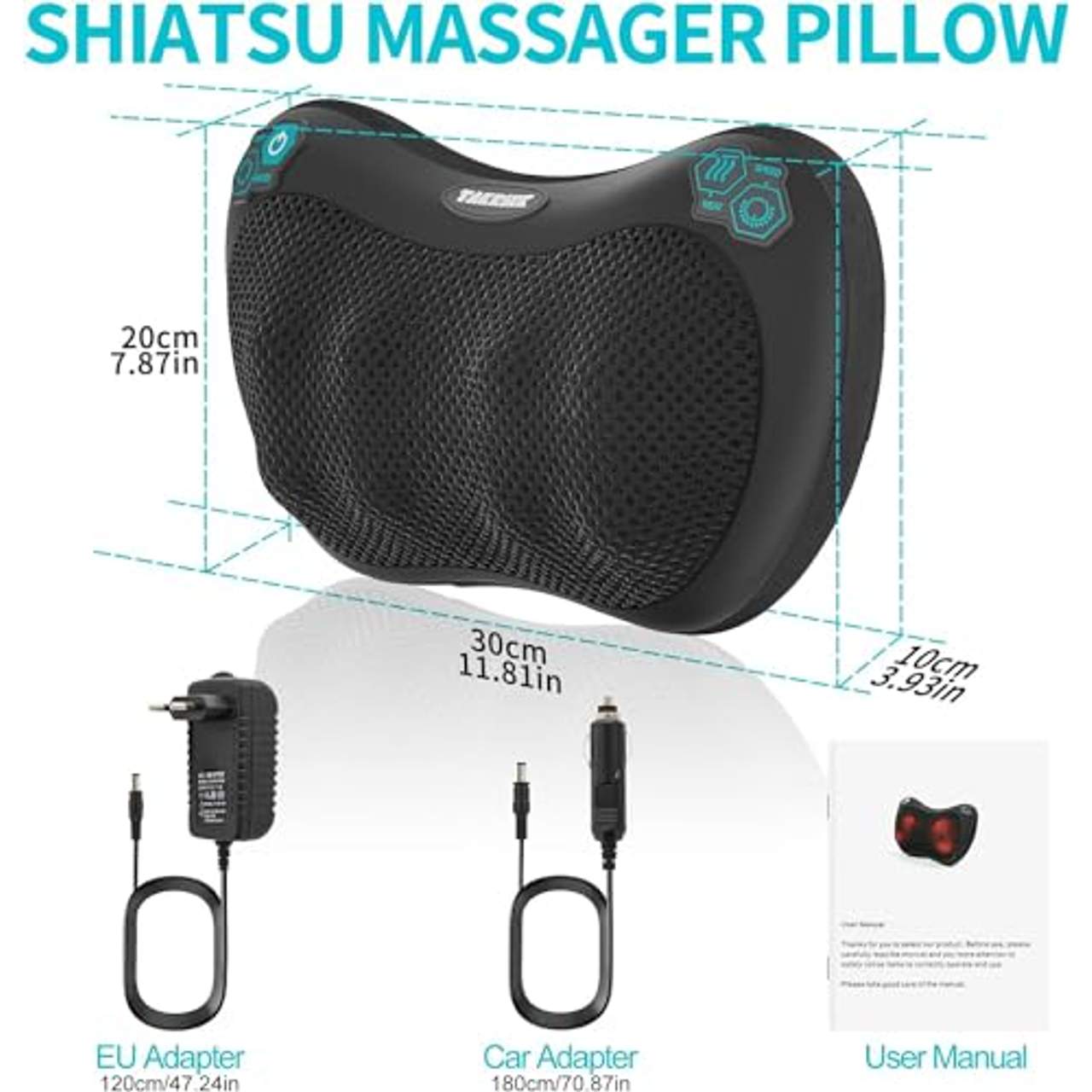 TAKRINK Shiatsu-Massagekissen Rückenmassagegerät