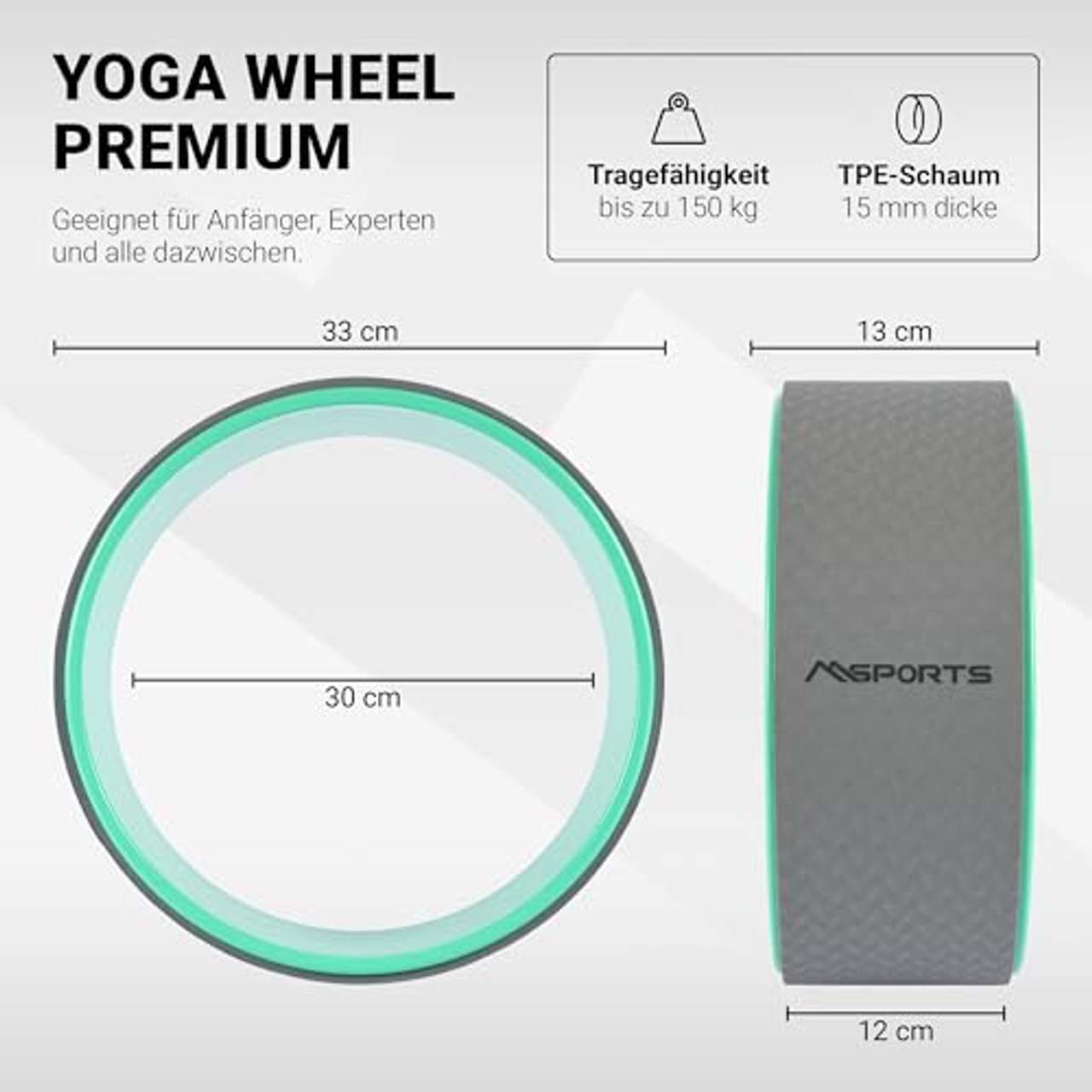 MSPORTS Yoga Wheel Professional