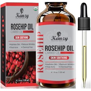 Kanzy Hagebuttenöl Bio Kaltgepresst 100% Rein 120ml Rosehip Oil Wildrosenöl