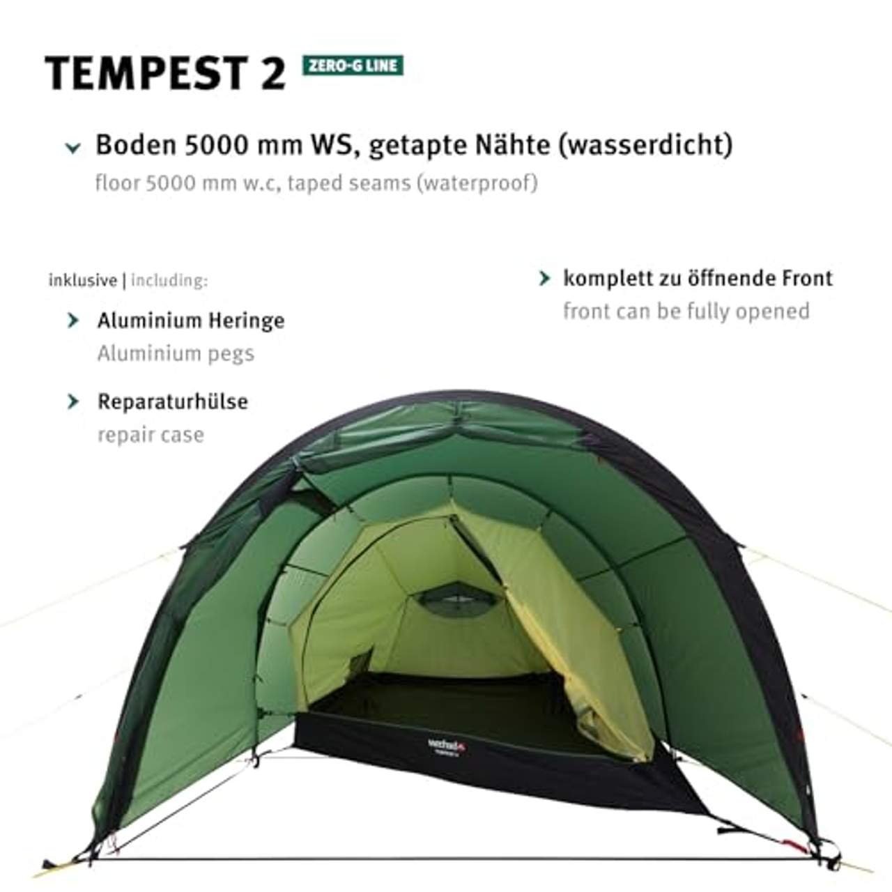 Wechsel Tents Tunnelzelt Tempest 2 Zero-G