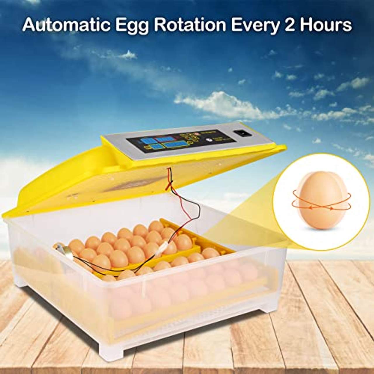 Sailnovo 48 Eier Professionelle LED Eier Inkubator Vollautomatisch