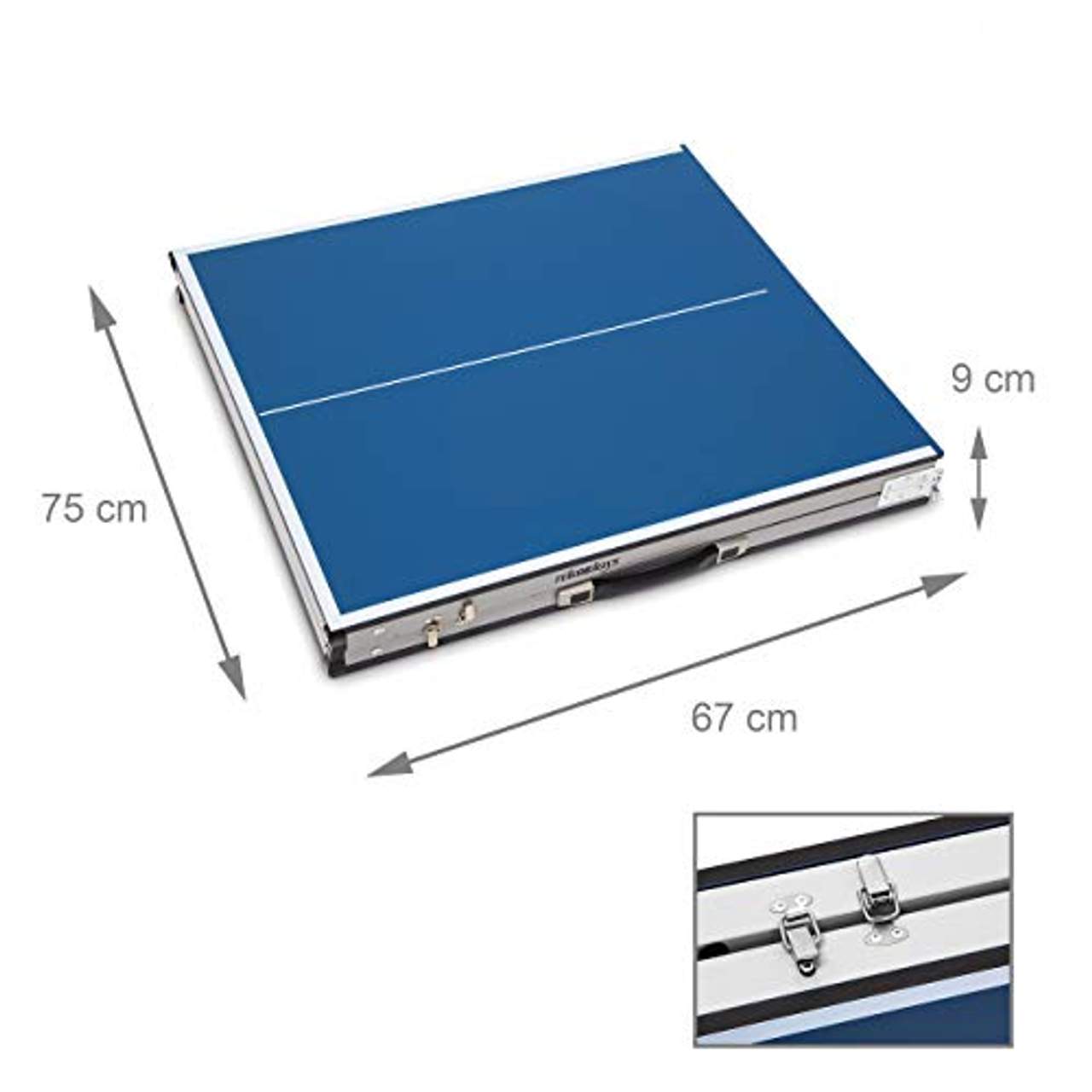 Relaxdays Klappbare Tischtennisplatte HBT: 71 x 150 x 67 cm