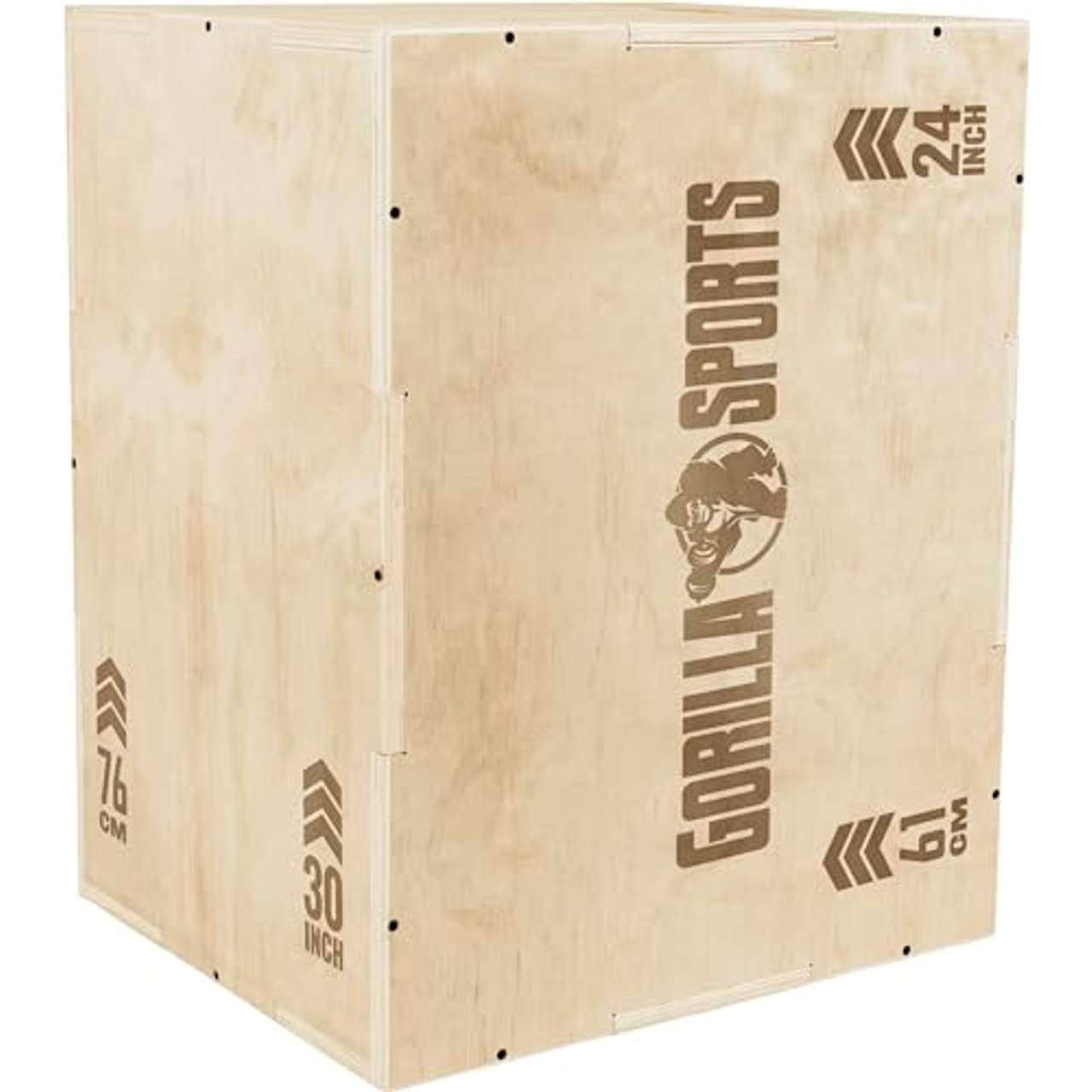 GORILLA SPORTS Plyo-Box Holz 60 x 50,5 x 75,5 cm