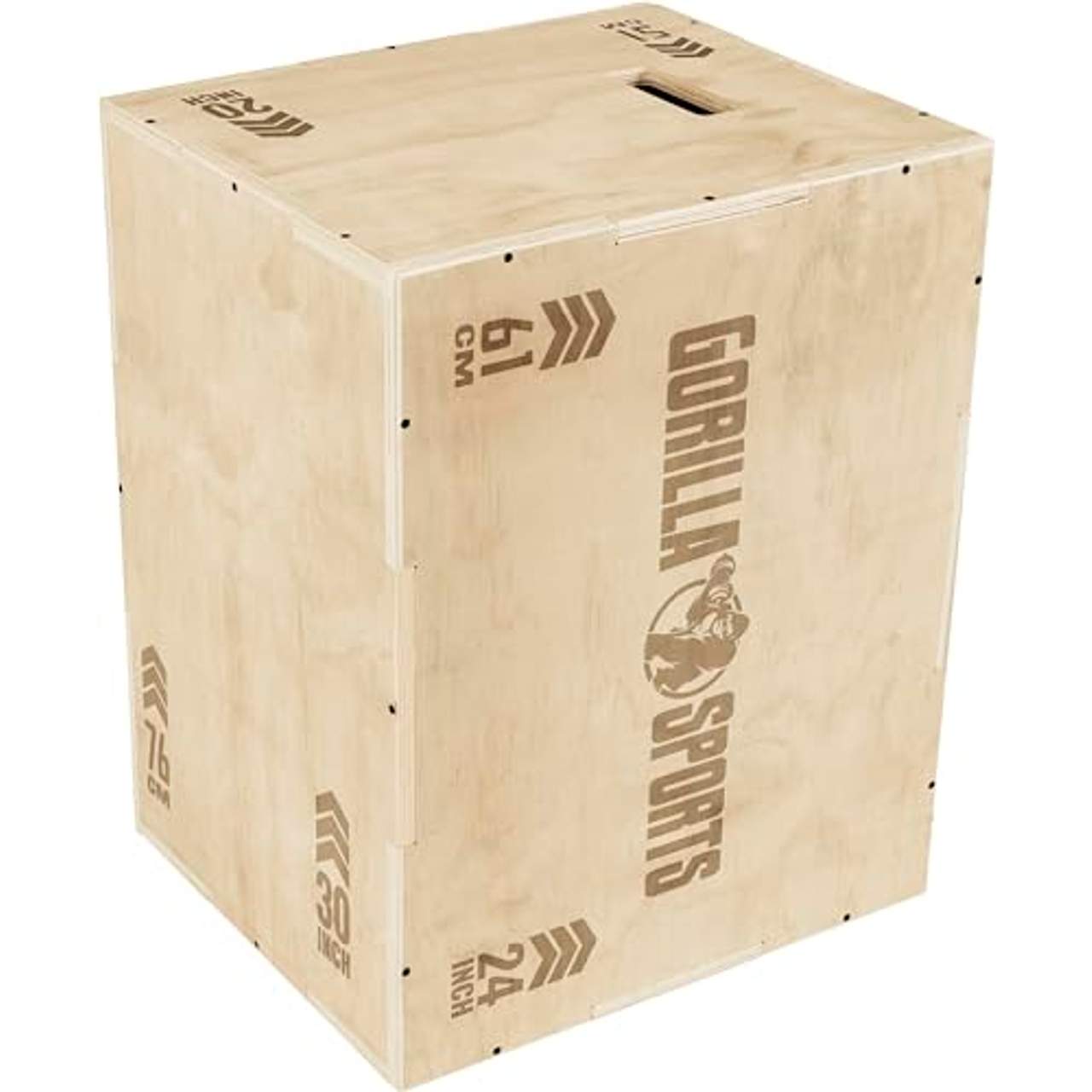 GORILLA SPORTS Plyo-Box Holz 60 x 50,5 x 75,5 cm