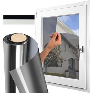Gutsbox Fensterfolie 90x200cm Sichtschutzfolie Fenster Spiegelfolie Selbstklebend