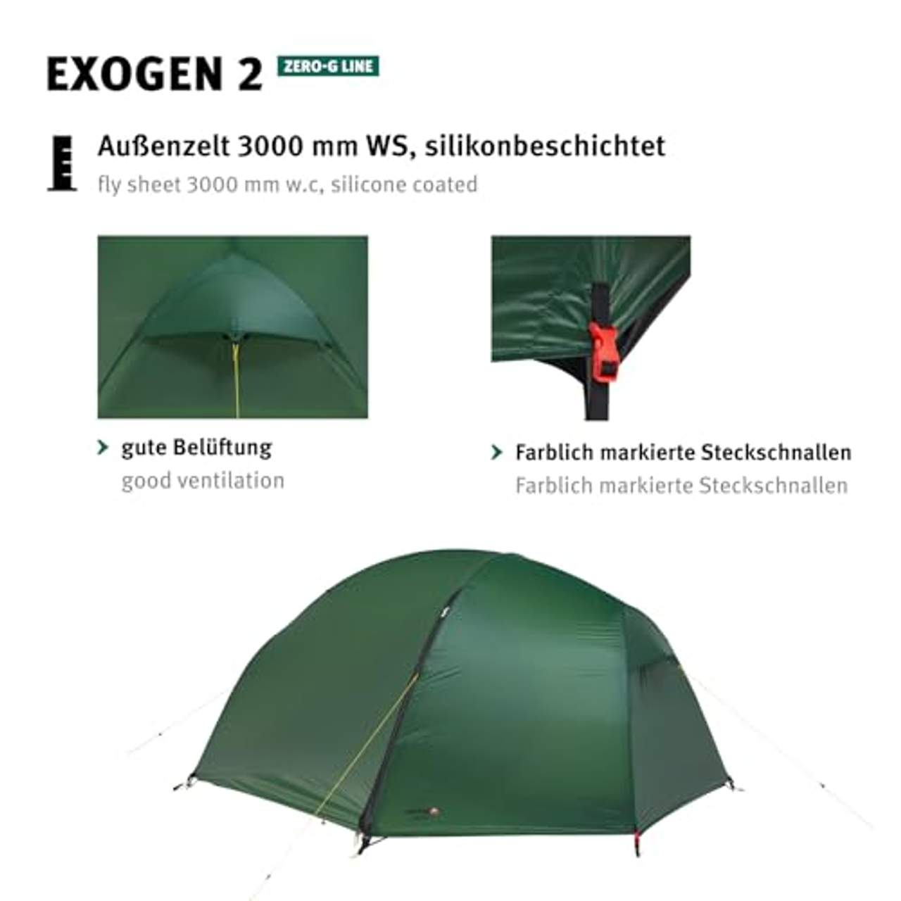 Wechsel Tents Trekkingzelt Exogen 2-Personen Zero-G