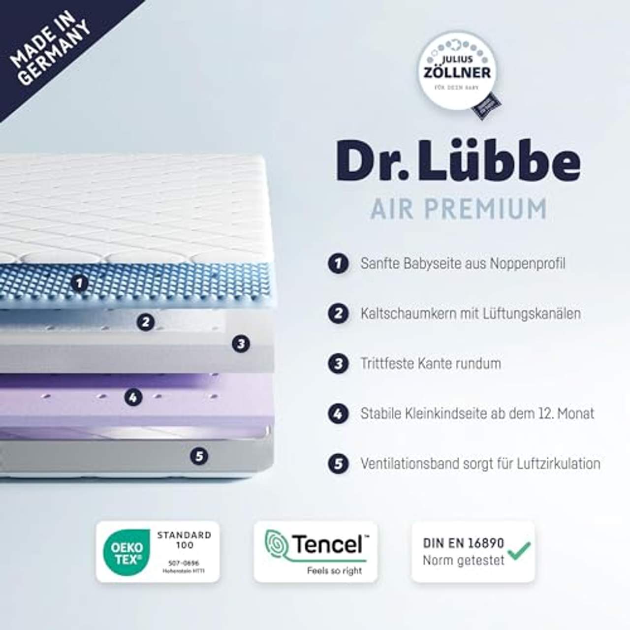 Julius Zöllner Babymatratze Dr Lübbe Air Premium