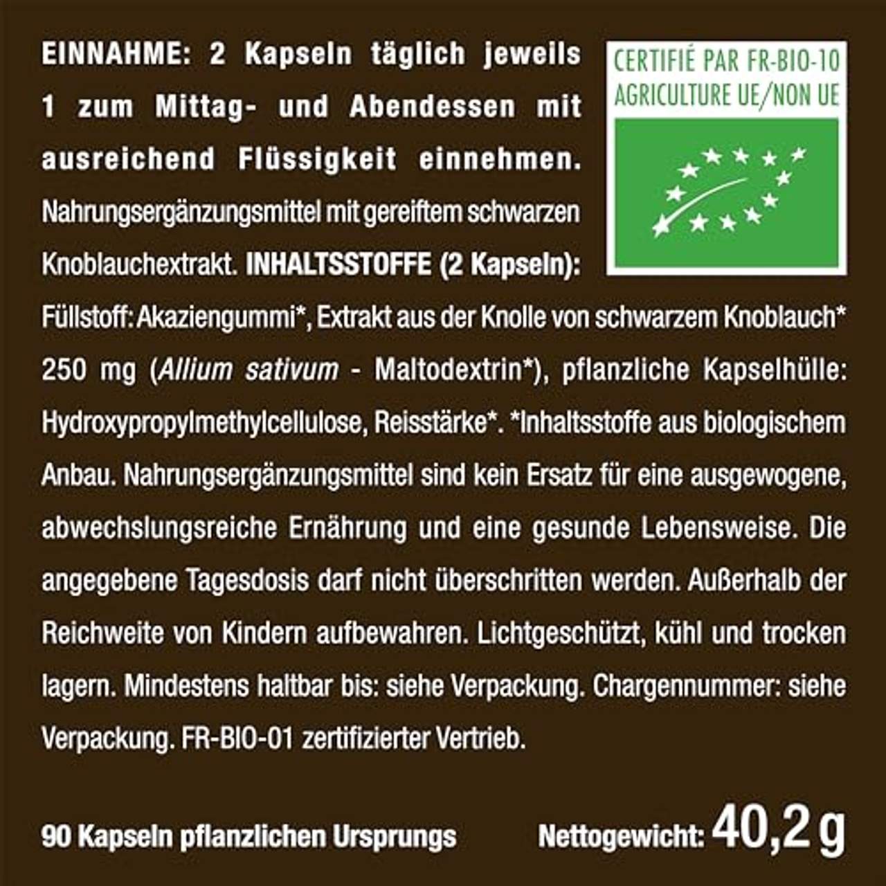 Plastimea Schwarzer Knoblauch BIO