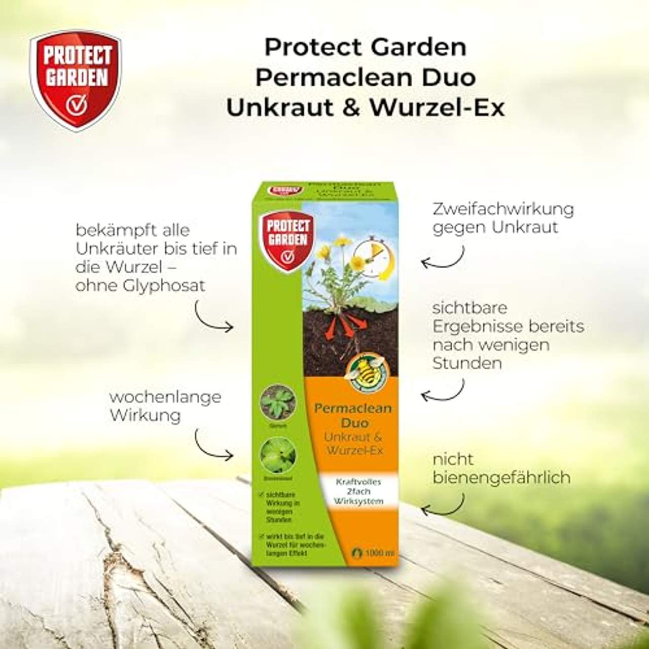 PROTECT GARDEN Permaclean Duo Unkraut & Wurzel Ex