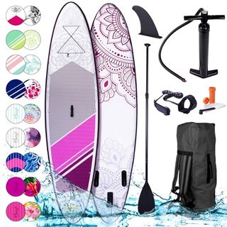 BRAST Stand Up Paddle Paddling SUP Board 2 Modelle Flower 300x76x15cm
