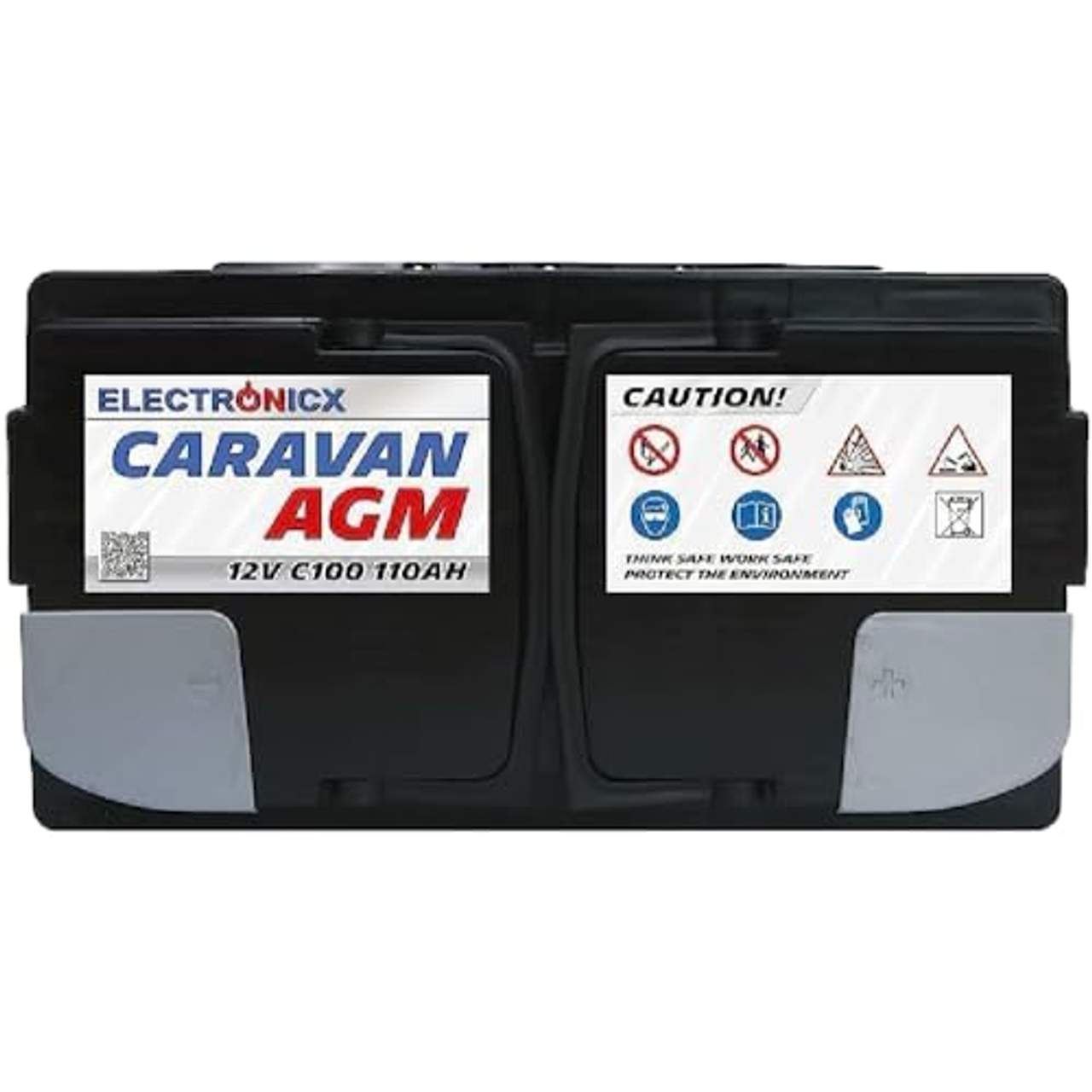 AGM Batterie 12v 110Ah Electronicx Caravan Edition V2 Solarbatterie 12v Akku 12v Solar