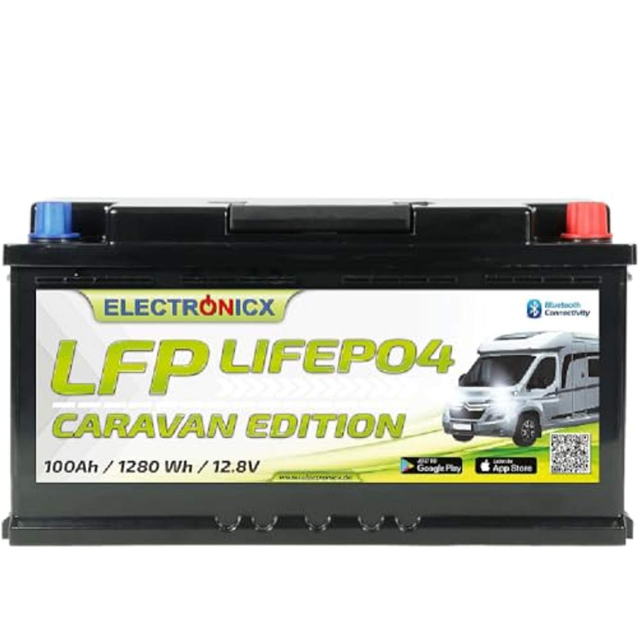 Electronicx LiFePO4 Batterie Caravan Edition 100Ah 12V 