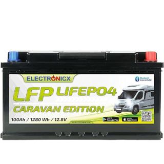 Electronicx LiFePO4 Batterie Caravan Edition 100Ah 12V