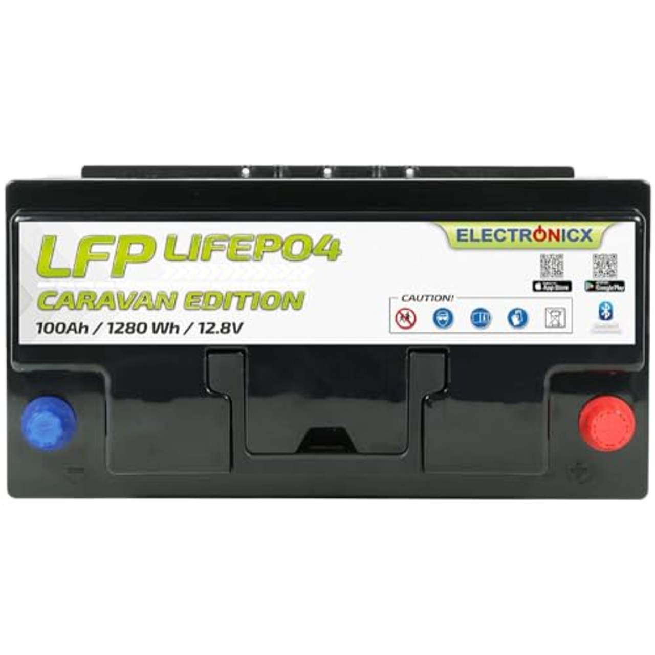 Electronicx LiFePO4 Batterie Caravan Edition 100Ah 12V 