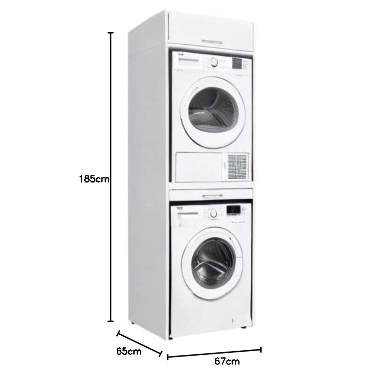 Waschturm Waschmaschinen- und Trocknerschrank