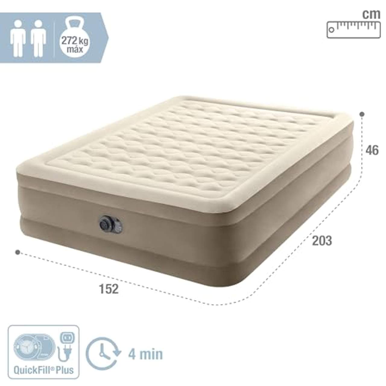 Intex 64428NP Luftbett Ultra Plush Bed Queen 230 V
