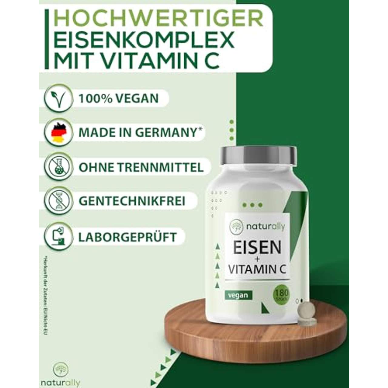 naturally Eisentabletten Mit 80mg Vitamin C