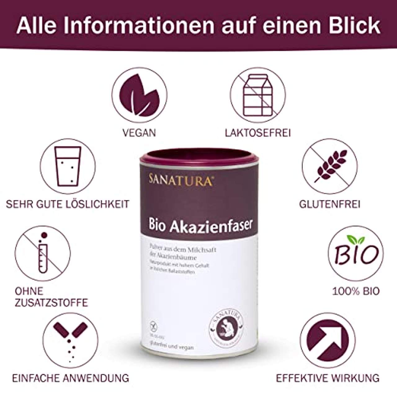 Sanatura Akazienfaser Pulver Bio