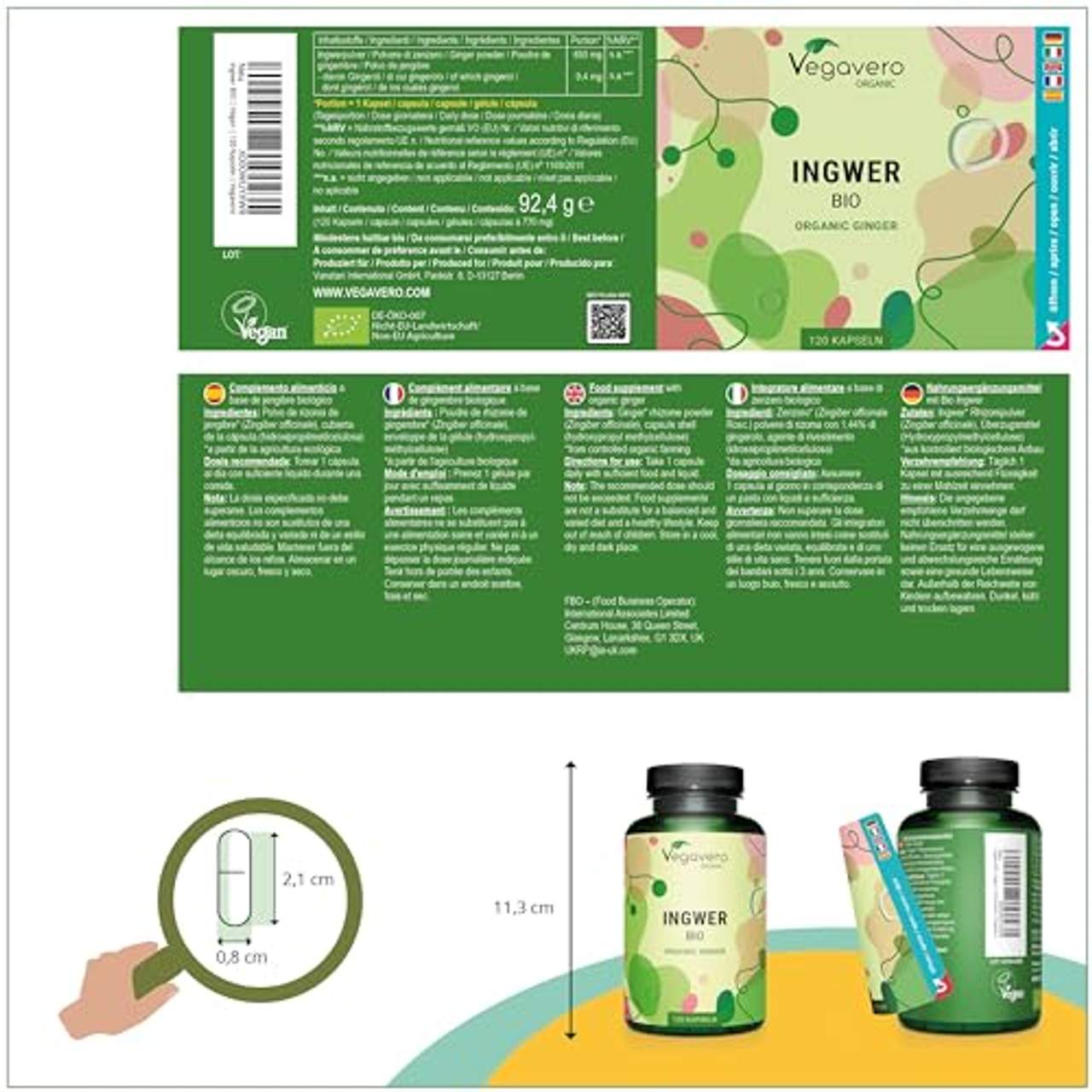 BIO Ingwer Kapseln Vegavero