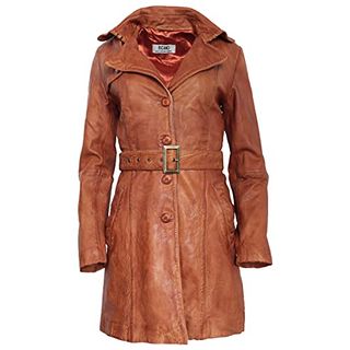 LEDERJACKE Damen Ledermantel Kara
