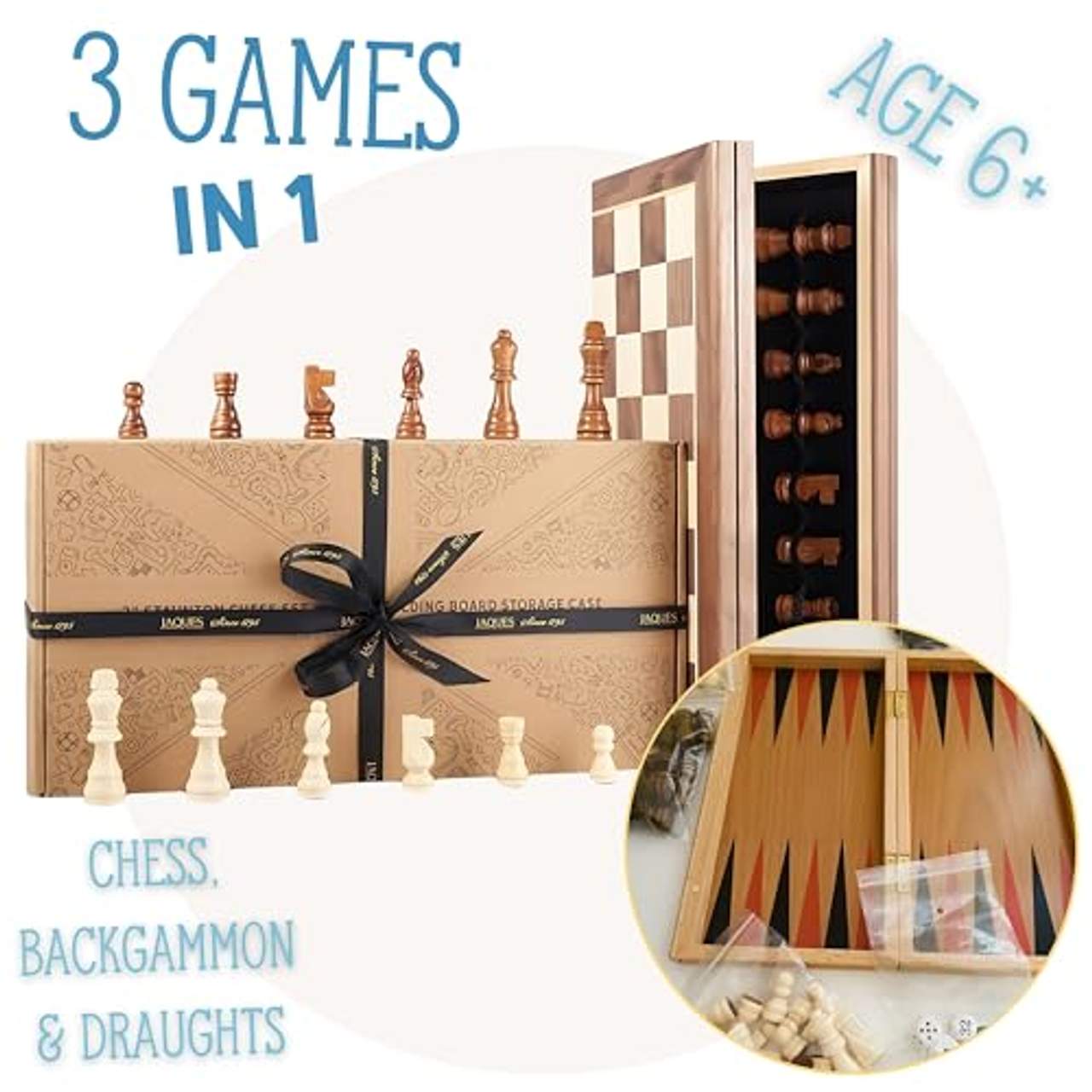 Jaques of London Premiere Chess Holz und Schachbrett Holz