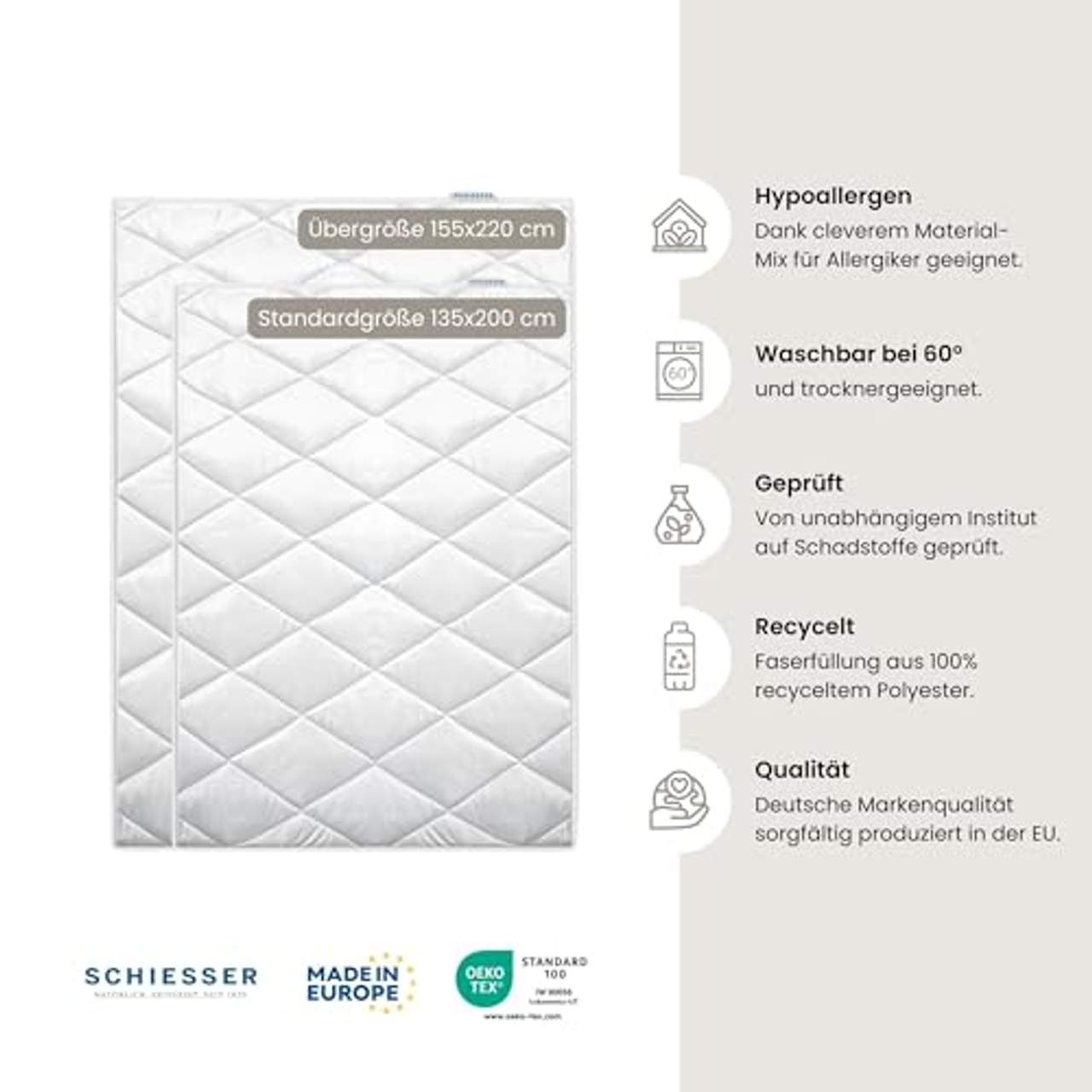 Schiesser Ganzjahres Steppbett 135x200cm