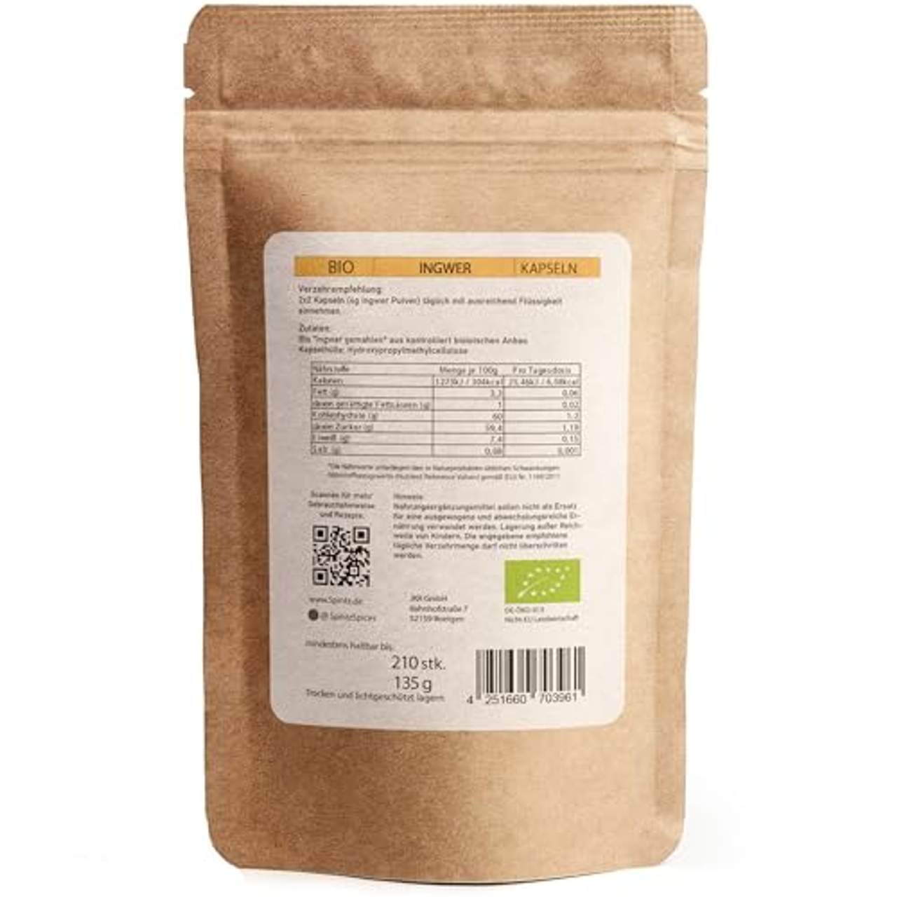 SPINTZ  Bio Ingwer Kapseln