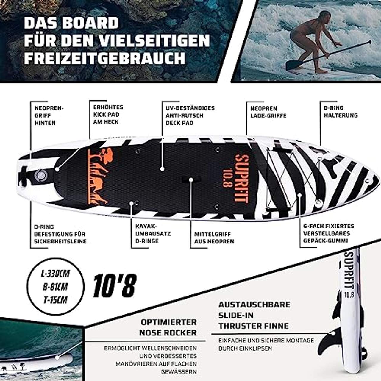 SUPRFIT Stand Up Paddling Board
