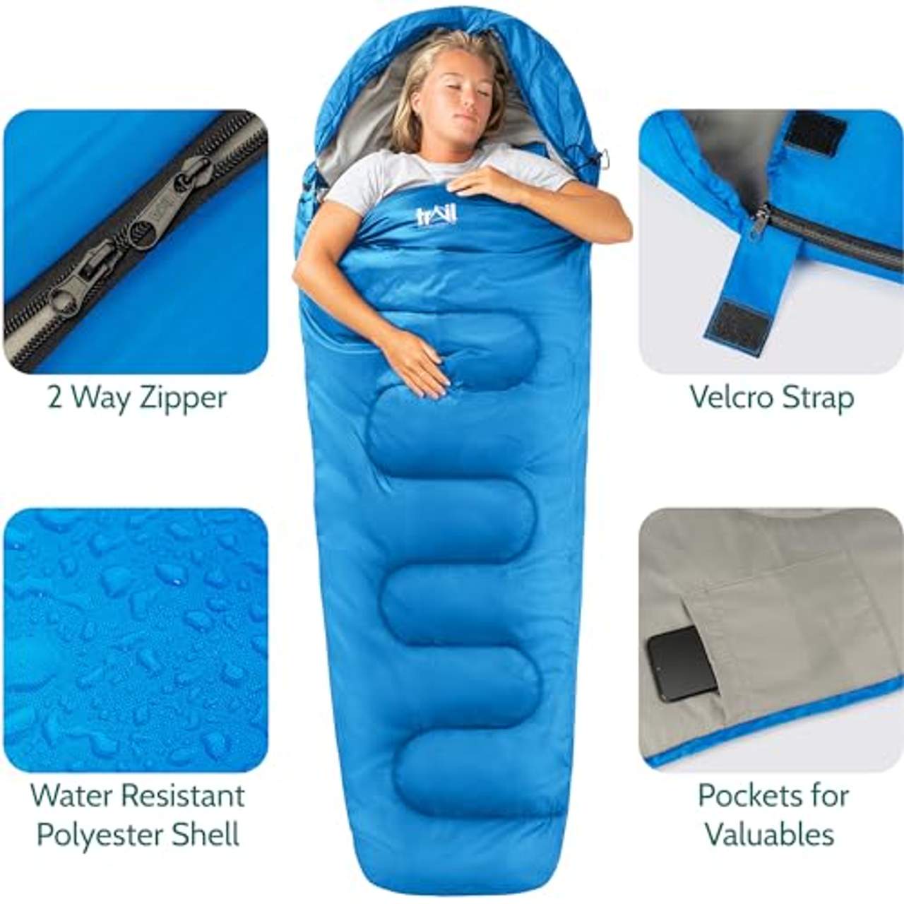Trail 1-Personen Schlafsack für Erwachsene