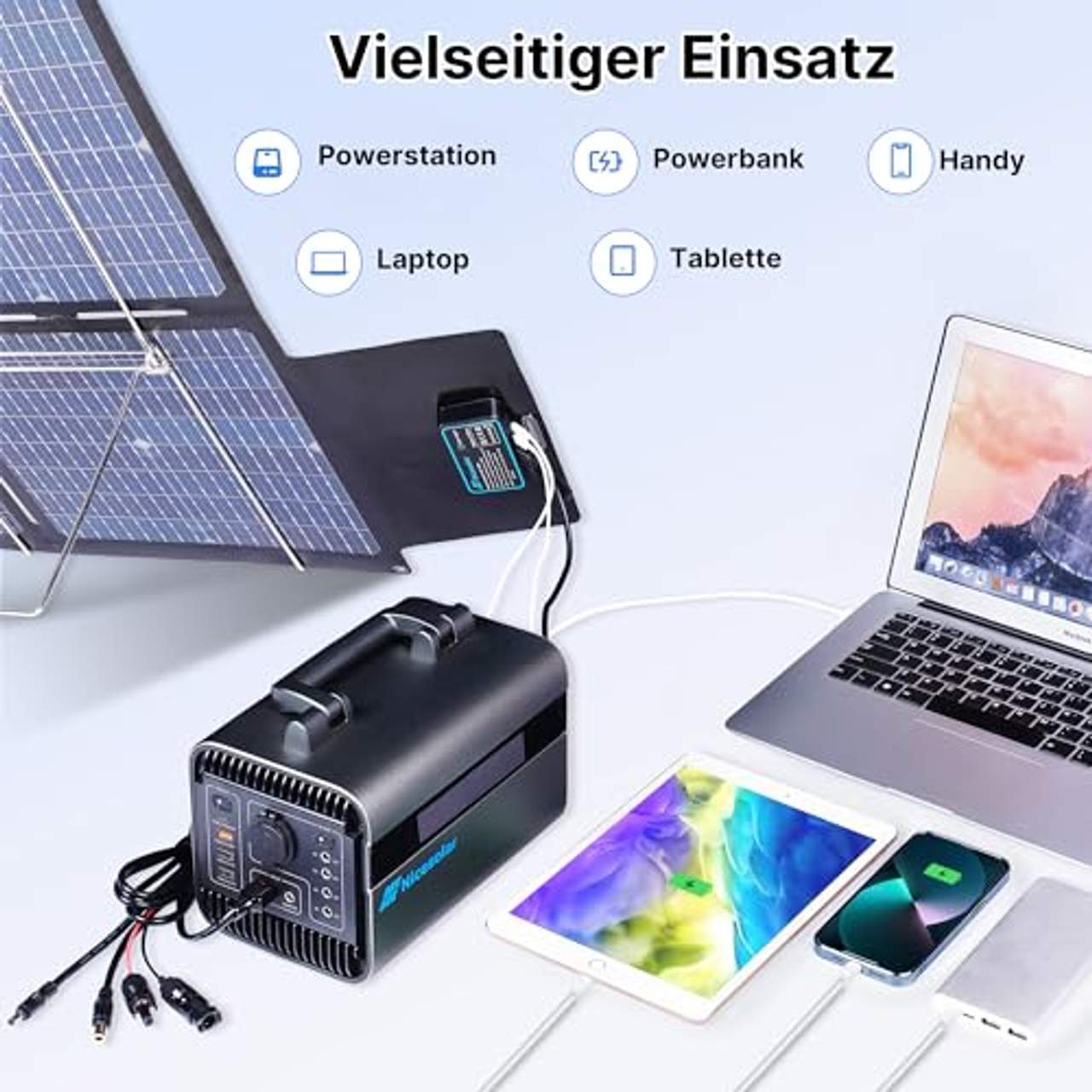 Nicesolar Tragbar Solarpanel 200W